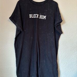 Black Graphic T-Shirt Dress